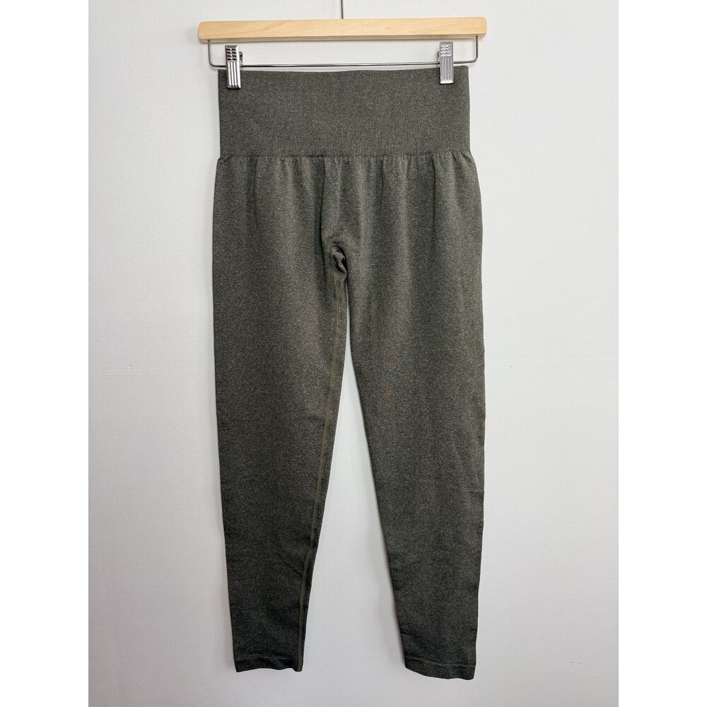 NVGTN Gray High Waist Seamless Leggings Womens Medium Gym Yoga Activewear - Picture 5 of 9